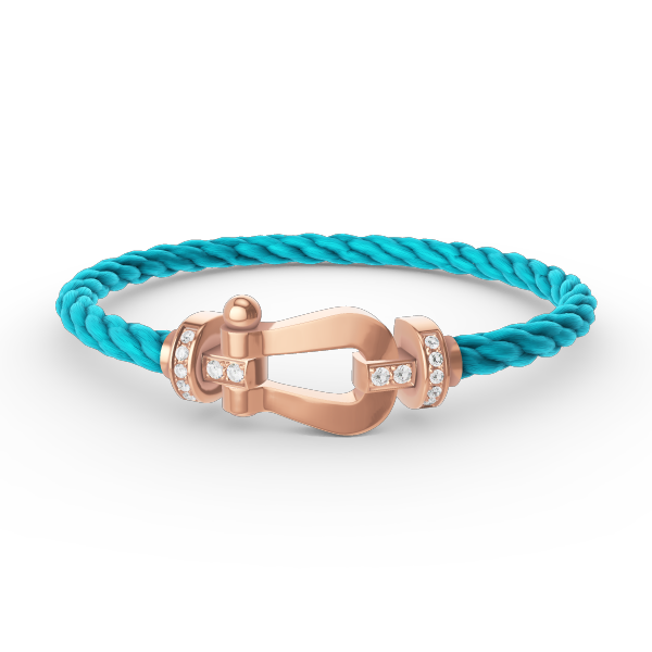 [Radiant Gem]¯FORCE LARGE HORSESHOE HALF DIAMOND BRACELET ROSE GOLD