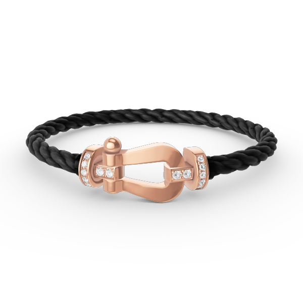 [Radiant Gem]¯FORCE LARGE HORSESHOE HALF DIAMOND BRACELET ROSE GOLD