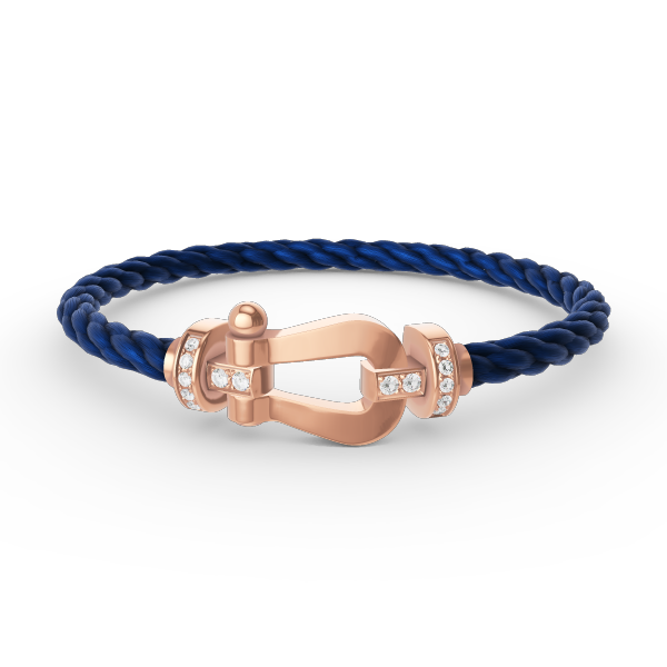 [Radiant Gem]¯FORCE LARGE HORSESHOE HALF DIAMOND BRACELET ROSE GOLD