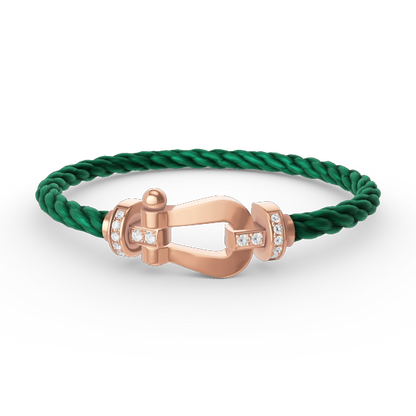 [Radiant Gem]¯FORCE LARGE HORSESHOE HALF DIAMOND BRACELET ROSE GOLD