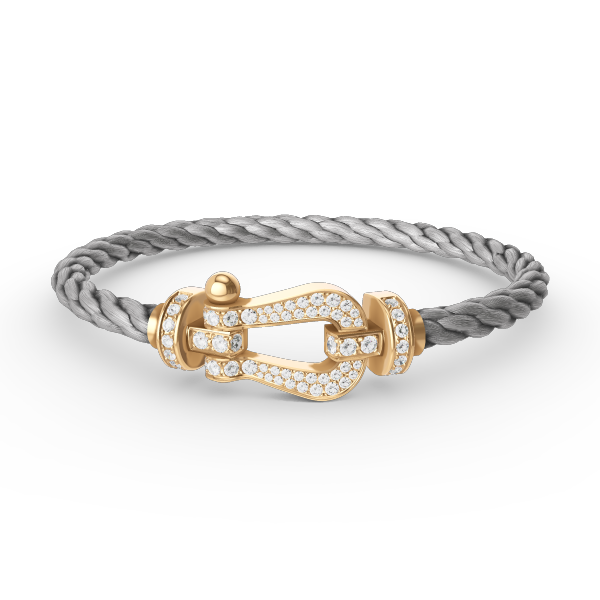 [Radiant Gem]¯FORCE LARGE HORSESHOE FULL DIAMOND BRACELET GOLD