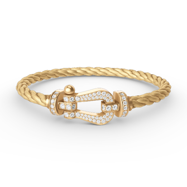 [Radiant Gem]¯FORCE LARGE HORSESHOE FULL DIAMOND BRACELET GOLD