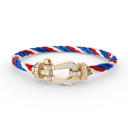 [Radiant Gem]¯FORCE LARGE HORSESHOE FULL DIAMOND BRACELET GOLD