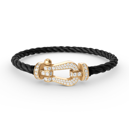 [Radiant Gem]¯FORCE LARGE HORSESHOE FULL DIAMOND BRACELET GOLD