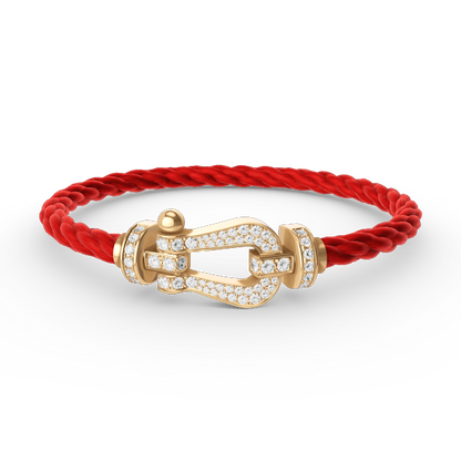 [Radiant Gem]¯FORCE LARGE HORSESHOE FULL DIAMOND BRACELET GOLD