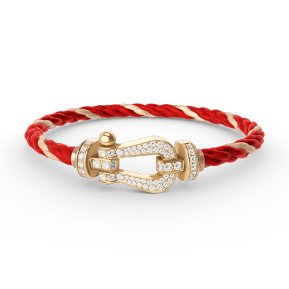 [Radiant Gem]¯FORCE LARGE HORSESHOE FULL DIAMOND BRACELET GOLD