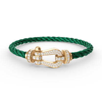 [Radiant Gem]¯FORCE LARGE HORSESHOE FULL DIAMOND BRACELET GOLD