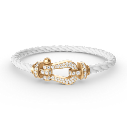 [Radiant Gem]¯FORCE LARGE HORSESHOE FULL DIAMOND BRACELET GOLD