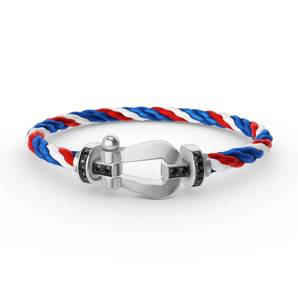 [Radiant Gem]¯FORCE LARGE HORSESHOE BLACK DIAMOND BRACELET SILVER