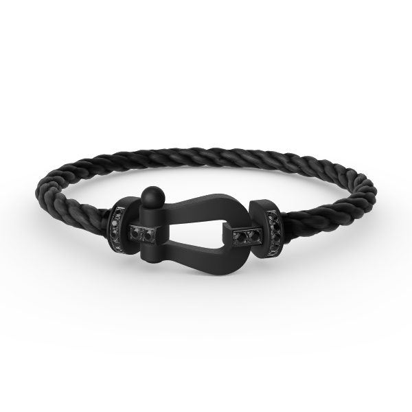 [Radiant Gem]¯FORCE LARGE SERIES HORSESHOE BLACK SAMURAI BRACELET