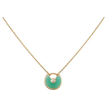[Radiant Gem]¯AMULETTE GOLD MALACHITE NECKLACE