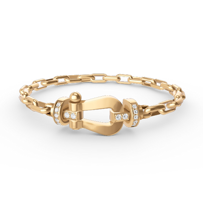 [Radiant Gem]¯FORCE LARGE HORSESHOE CLASP  METAL BRACELET
