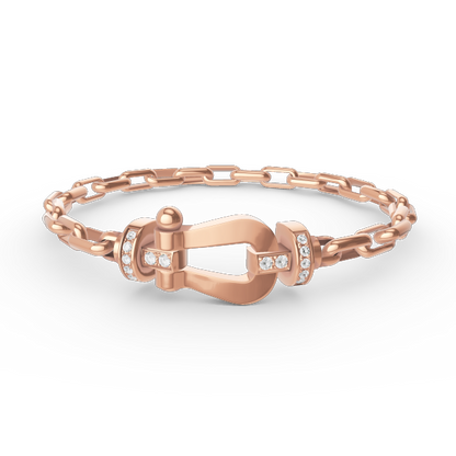 [Radiant Gem]¯FORCE LARGE HORSESHOE CLASP  METAL BRACELET