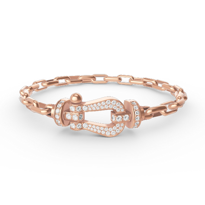 [Radiant Gem]¯FORCE LARGE HORSESHOE CLASP  METAL BRACELET