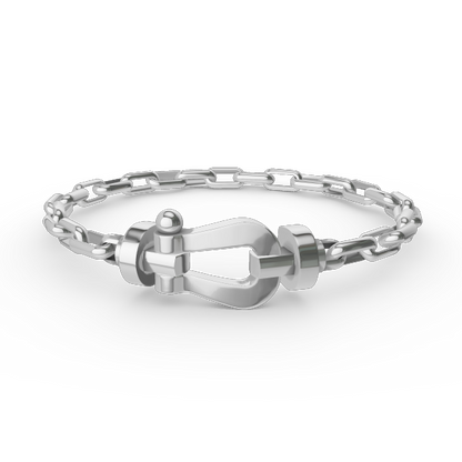 [Radiant Gem]¯FORCE LARGE HORSESHOE CLASP  METAL BRACELET