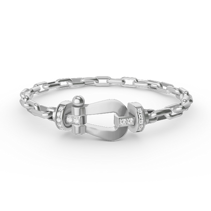 [Radiant Gem]¯FORCE LARGE HORSESHOE CLASP  METAL BRACELET