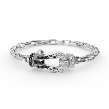 [Radiant Gem]¯FORCE LARGE HORSESHOE CLASP  METAL BRACELET