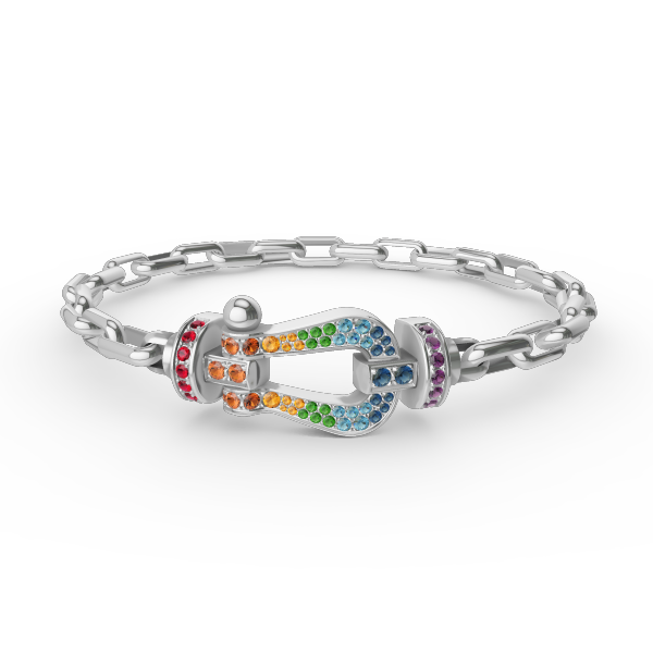 [Radiant Gem]¯FORCE LARGE HORSESHOE CLASP  METAL BRACELET