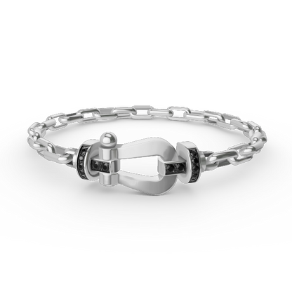 [Radiant Gem]¯FORCE LARGE HORSESHOE CLASP  METAL BRACELET