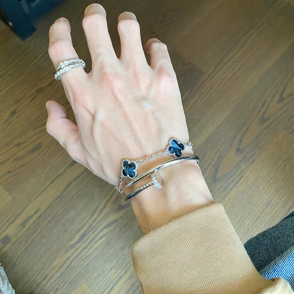 [Radiant Gem]New CLOVER 5 MOTIF PIETERSITE BRACELET COLLECTION