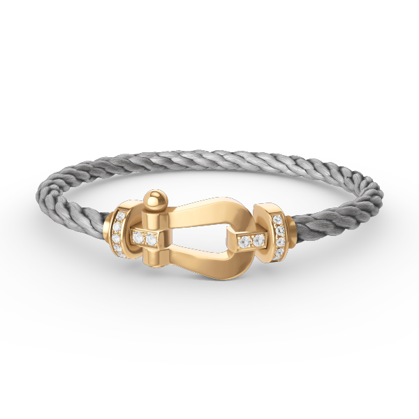 [Radiant Gem]¯FORCE LARGE HORSESHOE HALF DIAMOND BRACELET GOLD