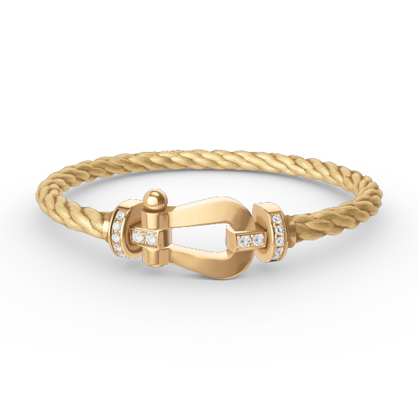 [Radiant Gem]¯FORCE LARGE HORSESHOE HALF DIAMOND BRACELET GOLD