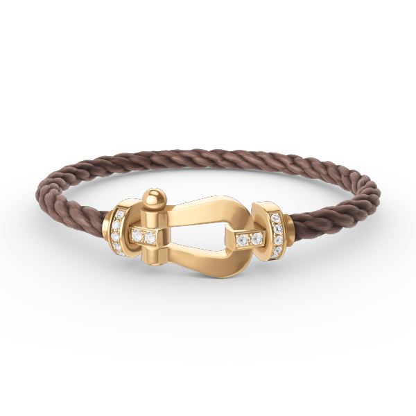 [Radiant Gem]¯FORCE LARGE HORSESHOE HALF DIAMOND BRACELET GOLD