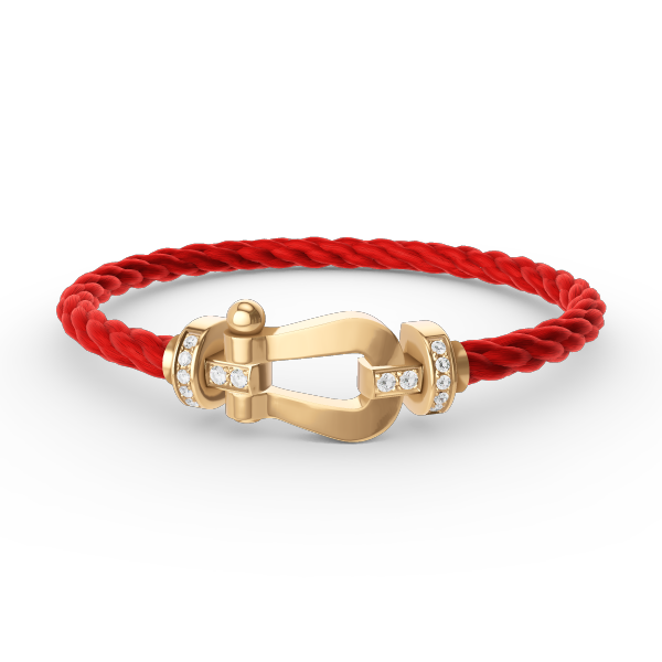 [Radiant Gem]¯FORCE LARGE HORSESHOE HALF DIAMOND BRACELET GOLD
