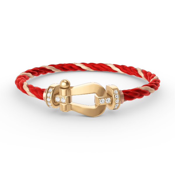 [Radiant Gem]¯FORCE LARGE HORSESHOE HALF DIAMOND BRACELET GOLD