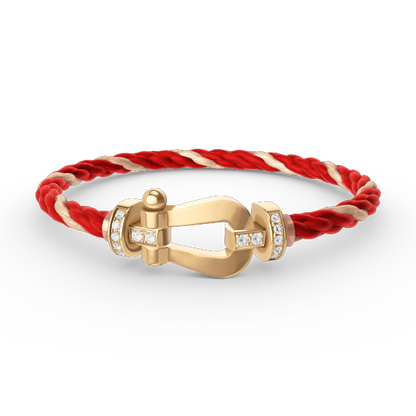 [Radiant Gem]¯FORCE LARGE HORSESHOE HALF DIAMOND BRACELET GOLD