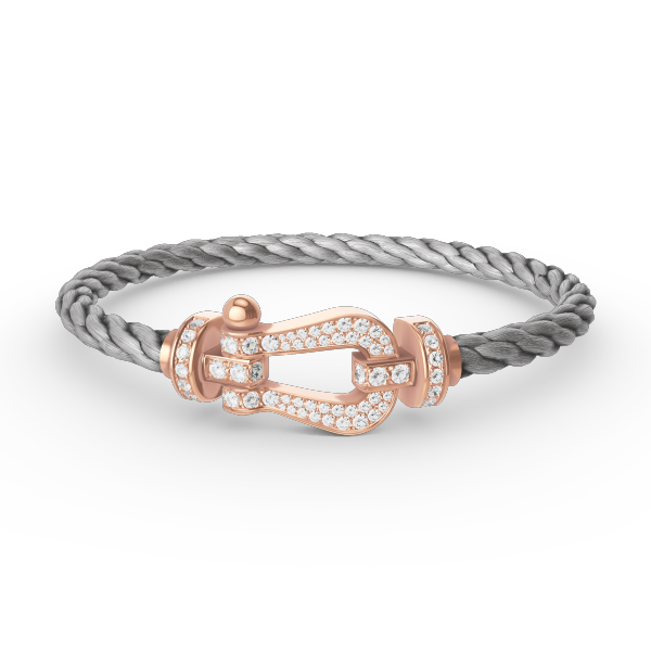 [Radiant Gem]¯FORCE LARGE HORSESHOE FULL DIAMOND BRACELET ROSE GOLD