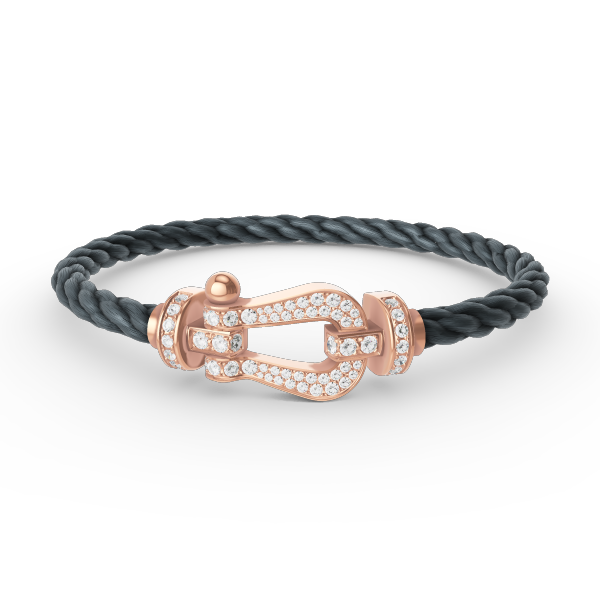 [Radiant Gem]¯FORCE LARGE HORSESHOE FULL DIAMOND BRACELET ROSE GOLD