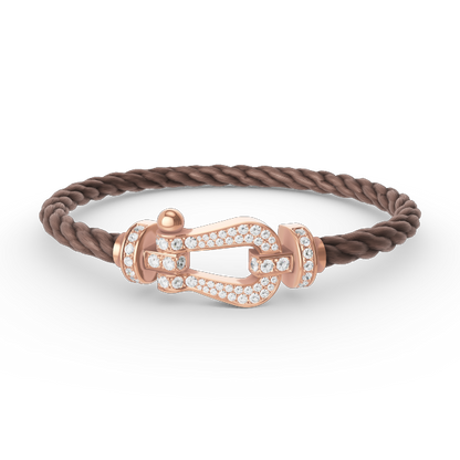 [Radiant Gem]¯FORCE LARGE HORSESHOE FULL DIAMOND BRACELET ROSE GOLD
