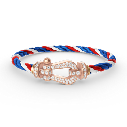 [Radiant Gem]¯FORCE LARGE HORSESHOE FULL DIAMOND BRACELET ROSE GOLD