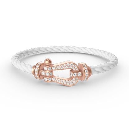 [Radiant Gem]¯FORCE LARGE HORSESHOE FULL DIAMOND BRACELET ROSE GOLD