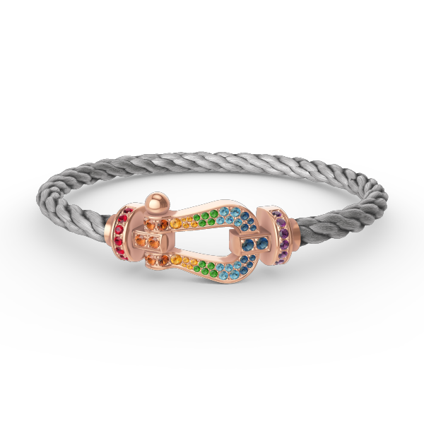 [Radiant Gem]¯FORCE LARGE HORSESHOE  COLORED DIAMOND BRACELET ROSE GOLD