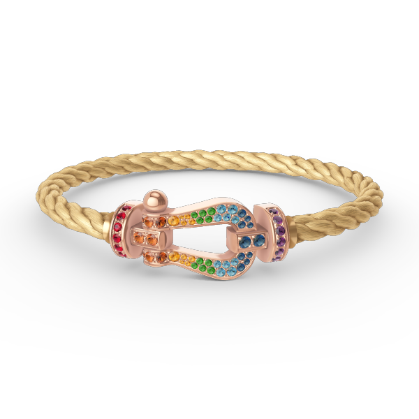 [Radiant Gem]¯FORCE LARGE HORSESHOE  COLORED DIAMOND BRACELET ROSE GOLD