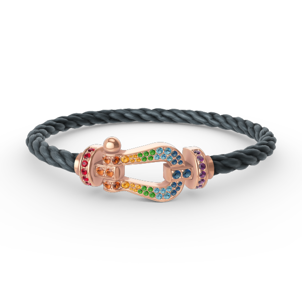 [Radiant Gem]¯FORCE LARGE HORSESHOE  COLORED DIAMOND BRACELET ROSE GOLD
