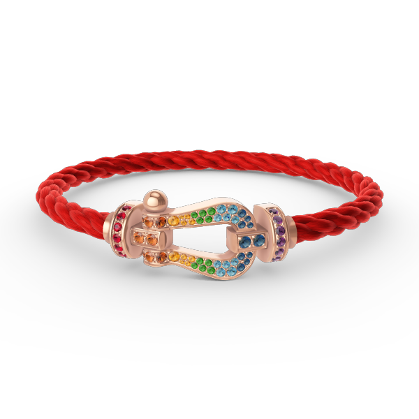 [Radiant Gem]¯FORCE LARGE HORSESHOE  COLORED DIAMOND BRACELET ROSE GOLD