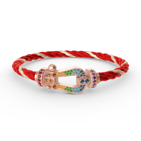 [Radiant Gem]¯FORCE LARGE HORSESHOE  COLORED DIAMOND BRACELET ROSE GOLD