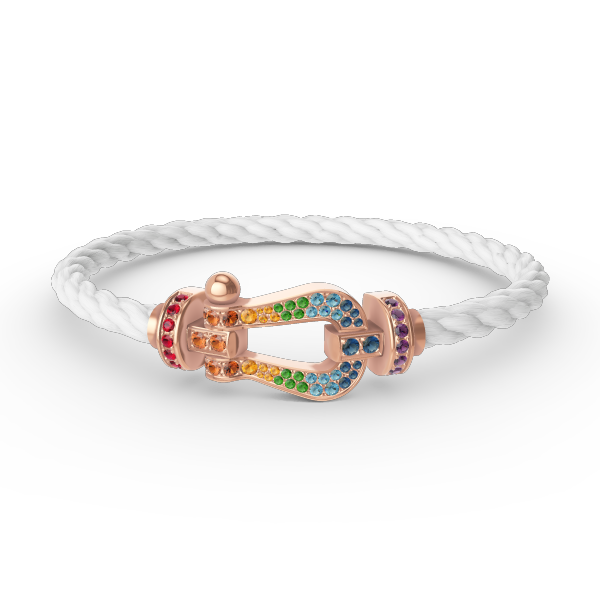 [Radiant Gem]¯FORCE LARGE HORSESHOE  COLORED DIAMOND BRACELET ROSE GOLD