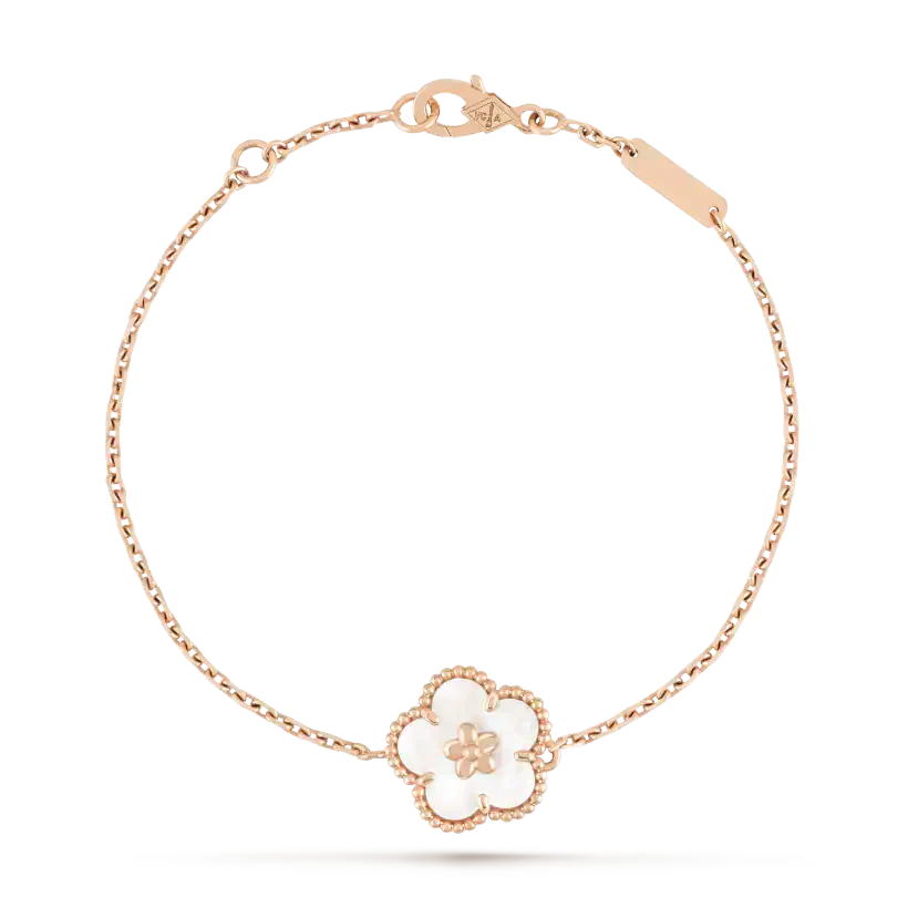 [Radiant Gem]¯LUCKY WHITE MOP PLUM BLOSSOM  BRACELET