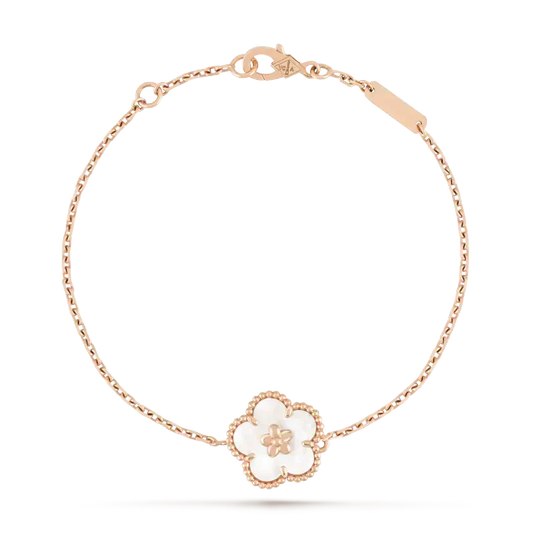 [Radiant Gem]¯LUCKY WHITE MOP PLUM BLOSSOM  BRACELET