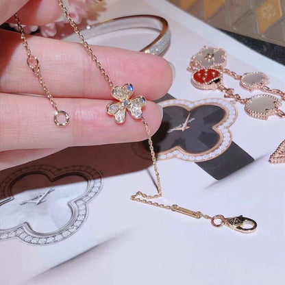 [Radiant Gem]¯FRIVOLE GOLD FLOWER DIAMOND BRACELET