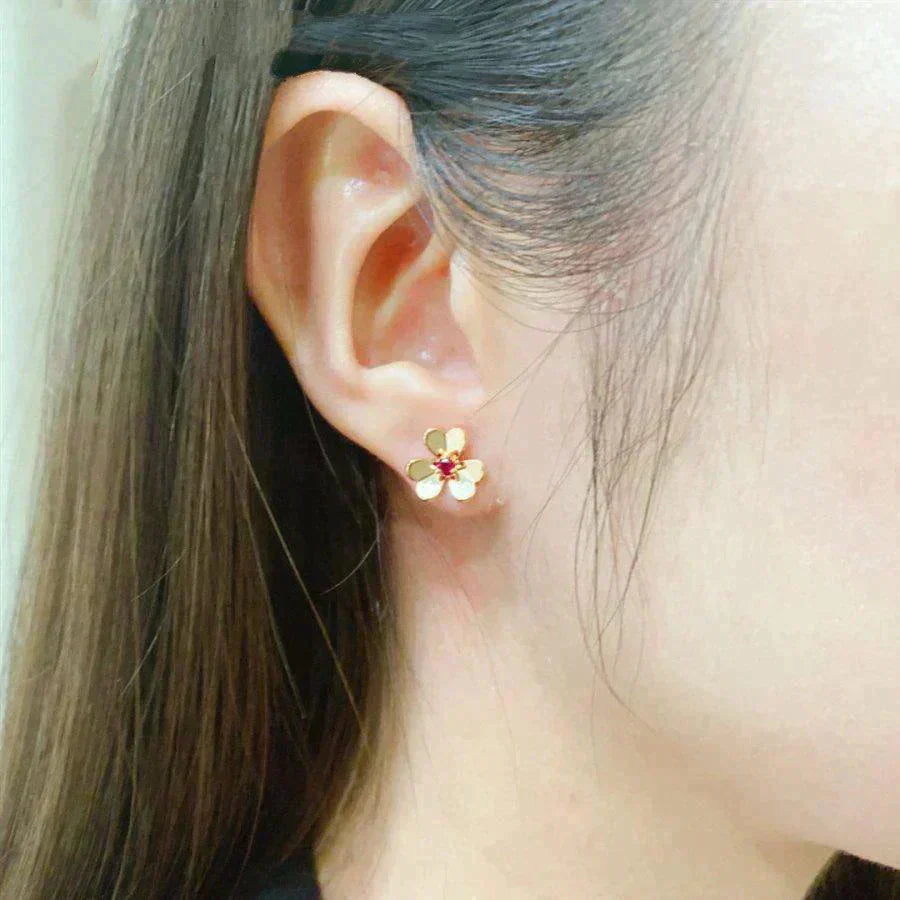 [Radiant Gem]¯FRIVOLE  FLOWER PINK EARRINGS