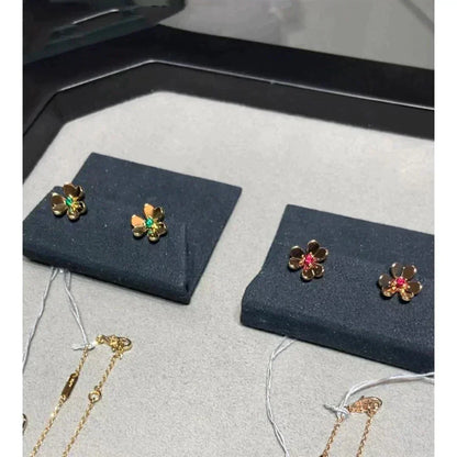 [Radiant Gem]¯FRIVOLE  FLOWER PINK EARRINGS