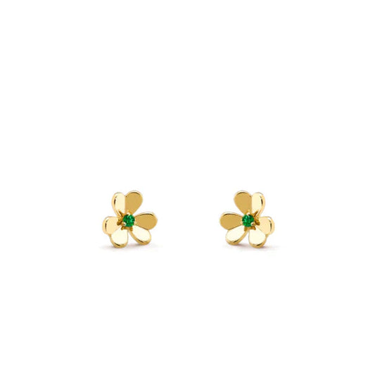[Radiant Gem]¯FRIVOLE  FLOWER MALACHITE EARRINGS