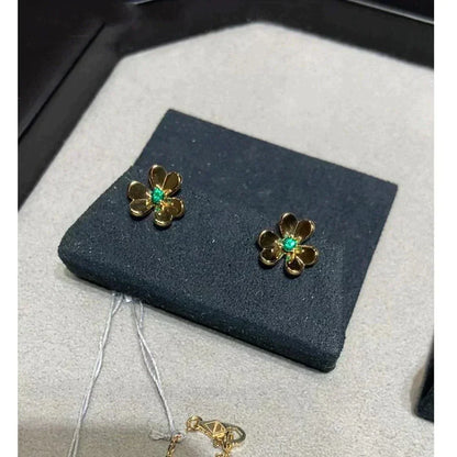 [Radiant Gem]¯FRIVOLE  FLOWER MALACHITE EARRINGS
