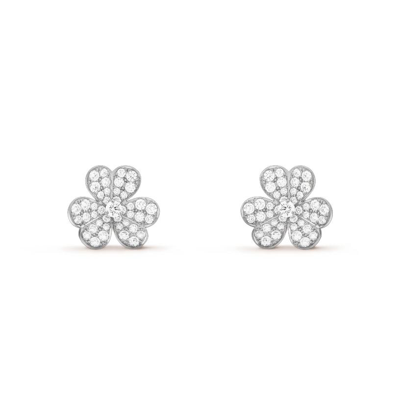 [Radiant Gem]¯FRIVOLE SILVER FLOWER DIAMOND EARRINGS