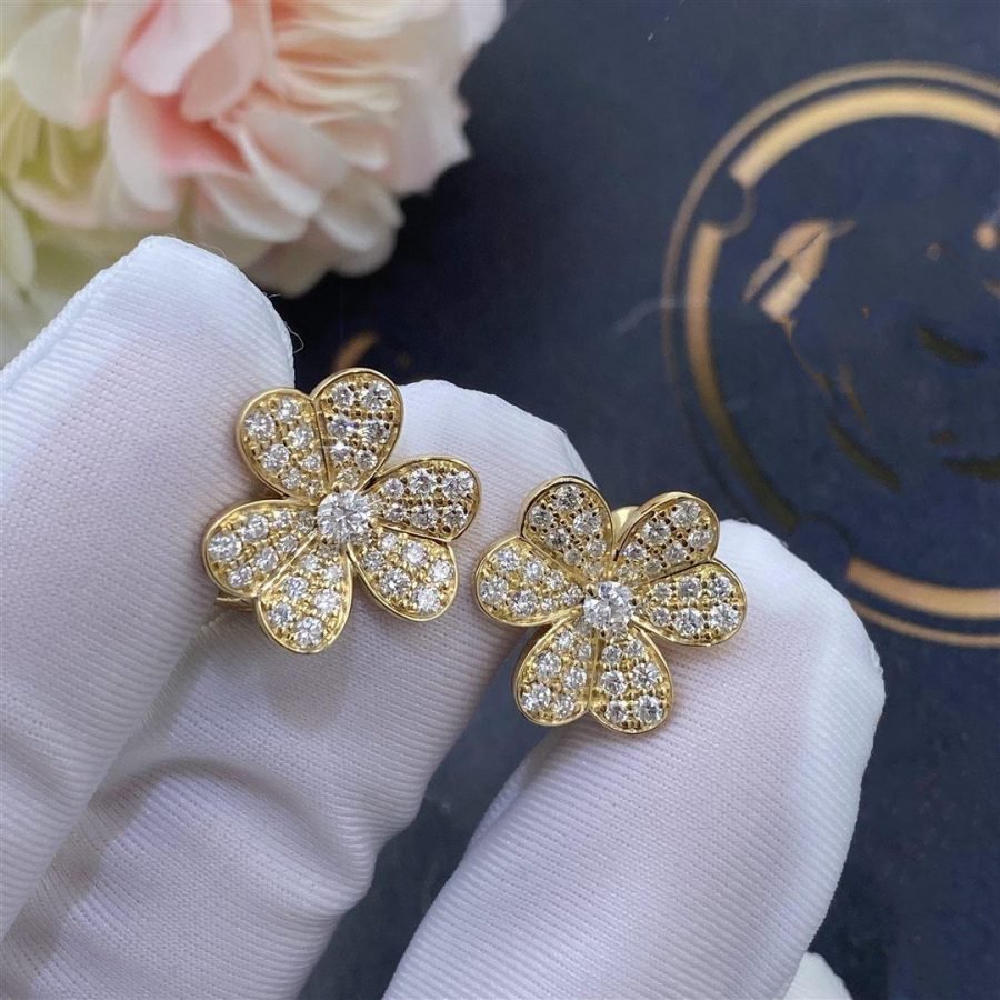 [Radiant Gem]¯FRIVOLE GOLD FLOWER DIAMOND EARRINGS